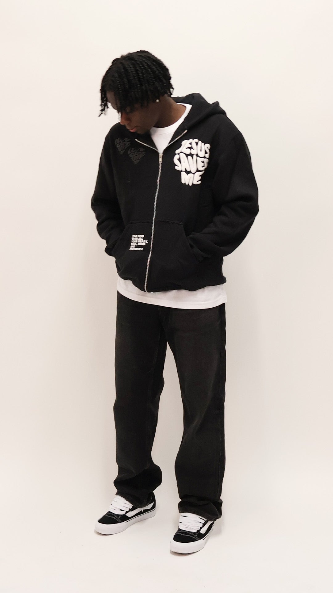 "Jesus Saved Me" Zipper