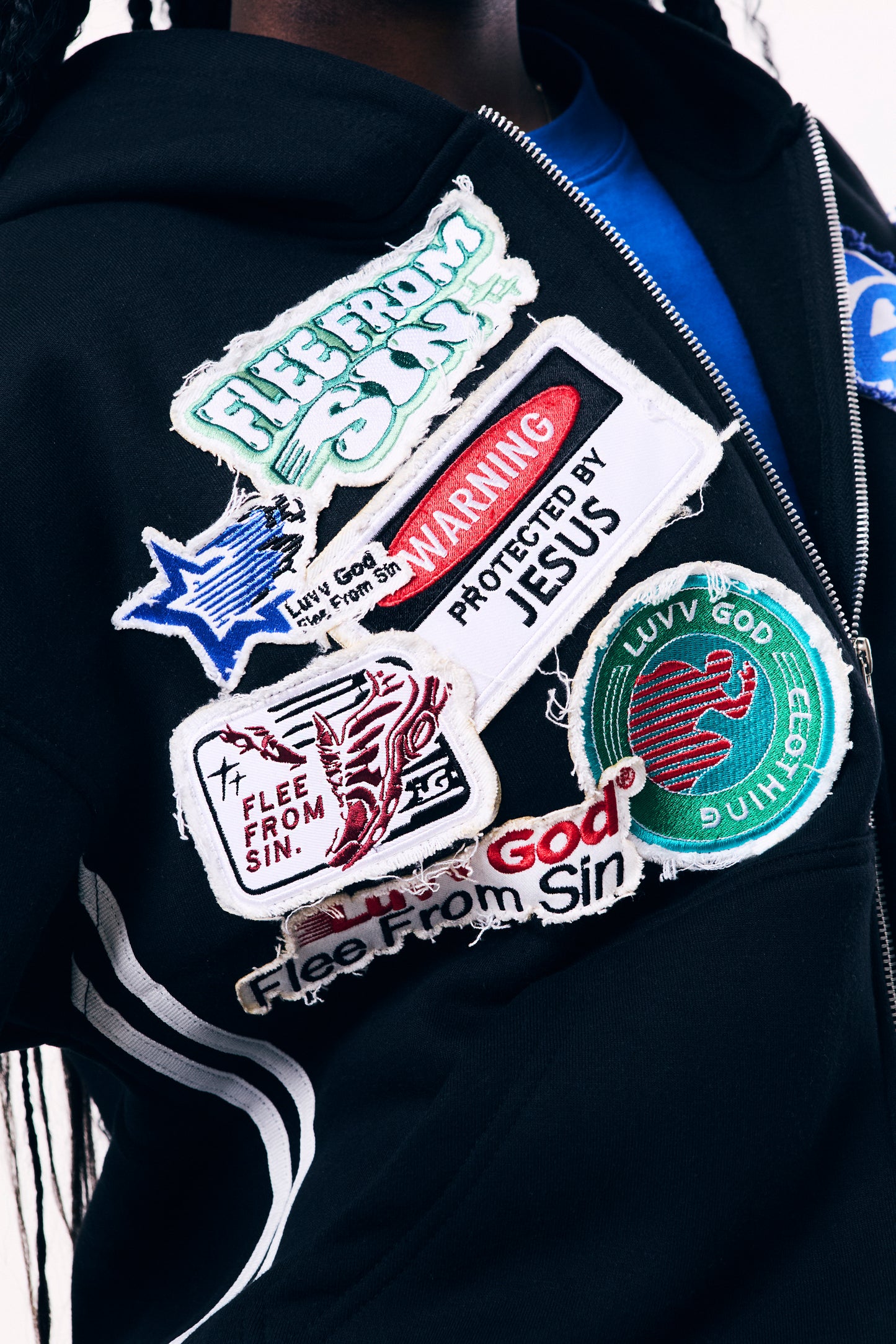'Flee From Sin' Zipper
